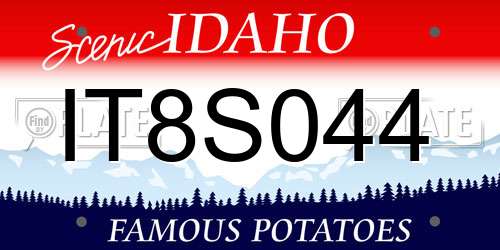 IT8S044 Idaho License Plate