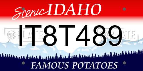 IT8T489 Idaho License Plate