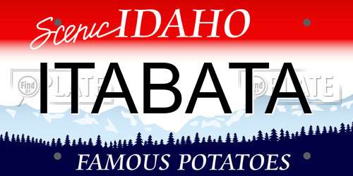 ITABATA Idaho License Plate