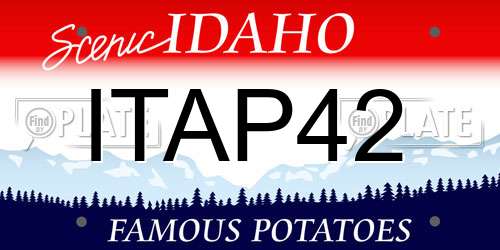 ITAP42 Idaho License Plate