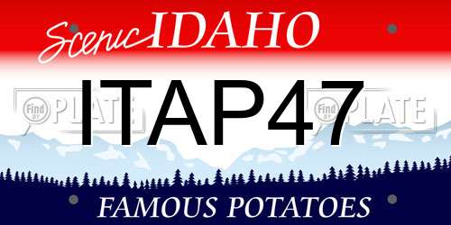 ITAP47 Idaho License Plate