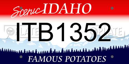 ITB1352 Idaho License Plate