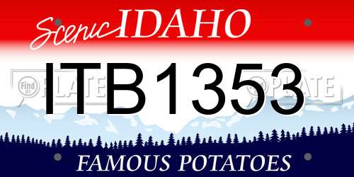 ITB1353 Idaho License Plate