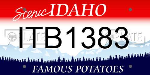 ITB1383 Idaho License Plate