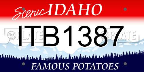 ITB1387 Idaho License Plate
