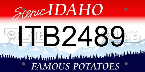 ITB2489 Idaho License Plate
