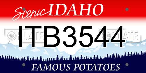 ITB3544 Idaho License Plate
