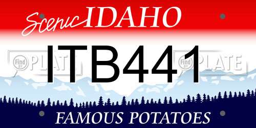 ITB441 Idaho License Plate