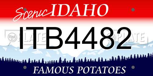 ITB4482 Idaho License Plate
