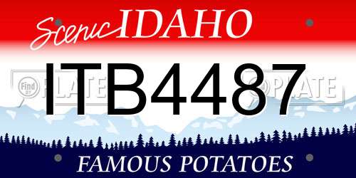 ITB4487 Idaho License Plate