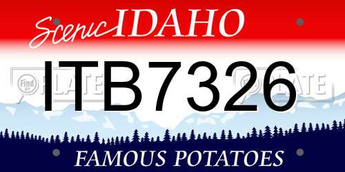 ITB7326 Idaho License Plate