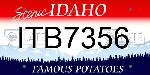 ITB7356 Idaho License Plate