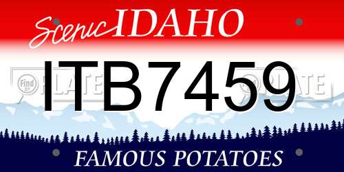 ITB7459 Idaho License Plate