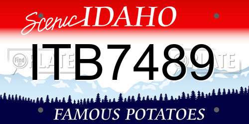 ITB7489 Idaho License Plate