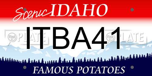 ITBA41 Idaho License Plate