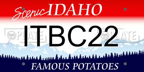 ITBC22 Idaho License Plate