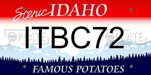 ITBC72 Idaho License Plate