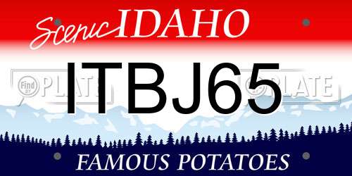 ITBJ65 Idaho License Plate