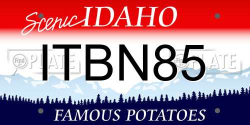 ITBN85 Idaho License Plate