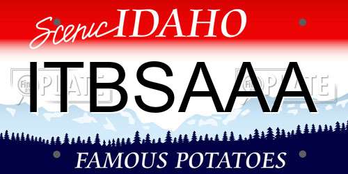 ITBSAAA Idaho License Plate