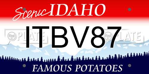 ITBV87 Idaho License Plate