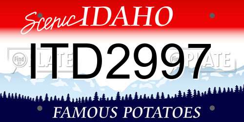 ITD2997 Idaho License Plate