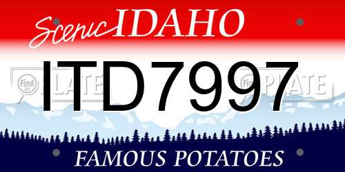 ITD7997 Idaho License Plate