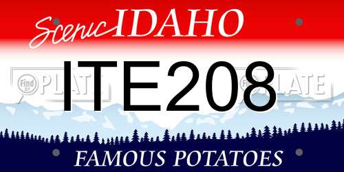 ITE208 Idaho License Plate