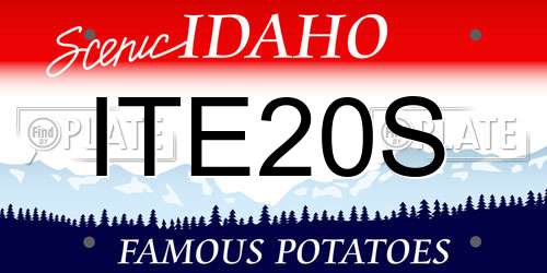 ITE20S Idaho License Plate