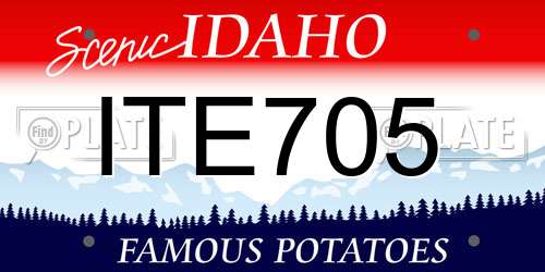 ITE705 Idaho License Plate