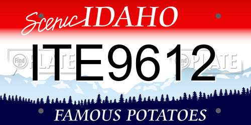 ITE9612 Idaho License Plate