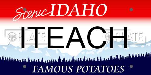 ITEACH Idaho License Plate