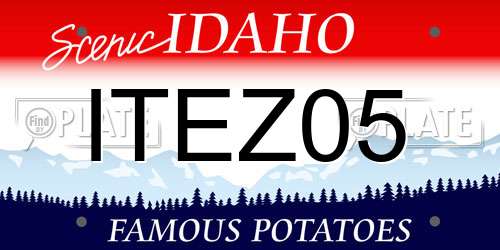 ITEZ05 Idaho License Plate
