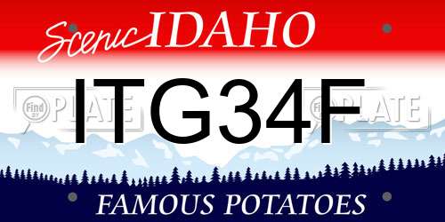 ITG34F Idaho License Plate