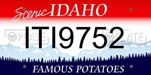ITI9752 Idaho License Plate