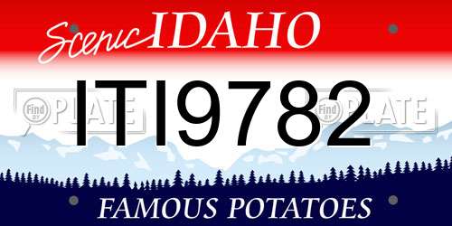 ITI9782 Idaho License Plate