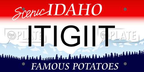 ITIGIIT Idaho License Plate