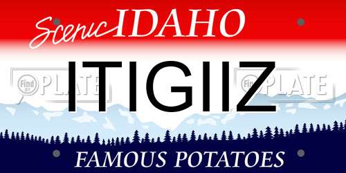 ITIGIIZ Idaho License Plate