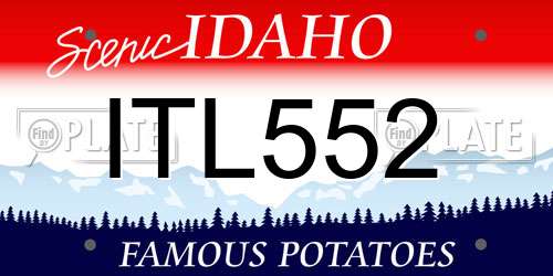 ITL552 Idaho License Plate