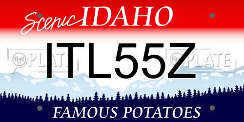 ITL55Z Idaho License Plate