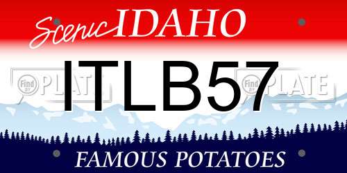 ITLB57 Idaho License Plate