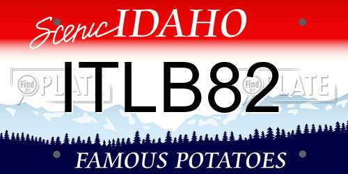 ITLB82 Idaho License Plate