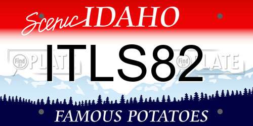 ITLS82 Idaho License Plate
