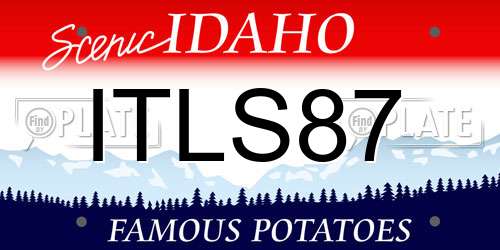 ITLS87 Idaho License Plate