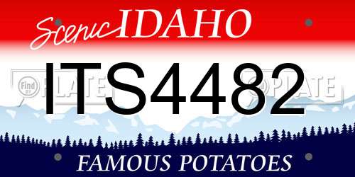ITS4482 Idaho License Plate