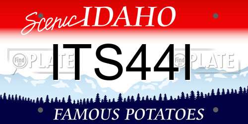 ITS44I Idaho License Plate