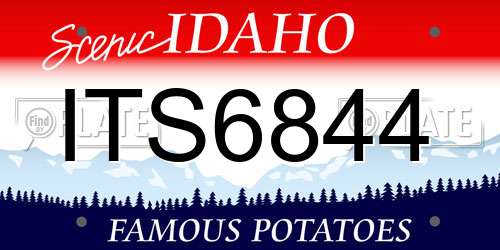 ITS6844 Idaho License Plate
