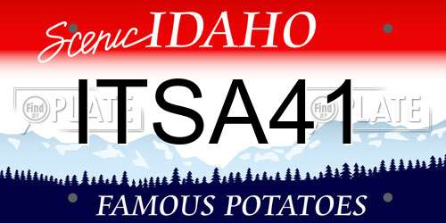 ITSA41 Idaho License Plate