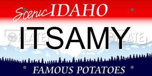 ITSAMY Idaho License Plate
