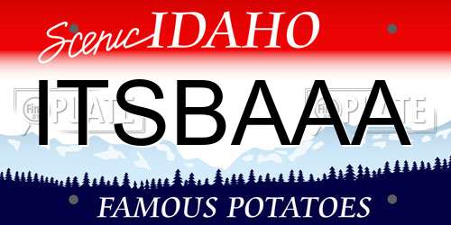 ITSBAAA Idaho License Plate